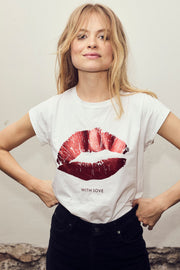 The Kiss Tee 33100 | White Flame | T-Shirt fra Co'couture