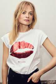 The Kiss Tee 33100 | White Flame | T-Shirt fra Co'couture