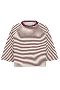 Erin Stripe Tee 33130 | WeißBurgund | T-Shirt von Co'couture