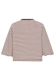 Erin Stripe Tee 33130 | WhiteBurgundy | T-Shirt fra Co'couture