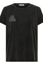 Siara Acid Outline Tee 33144 | Black | T-Shirt fra Co'couture