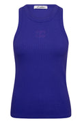 Sahara Embroidery Tank Top 33151 | New Blue | Top fra Co'couture