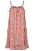 Vigneto Gingham strap dress | Terracotta – nedsat