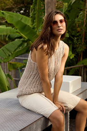 Rille Top | Sand Melange | Top fra Statebird