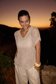 Rille Pullover | Sand | Bluse fra Statebird