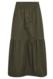 Cotton Crisp Gypsy Skirt 34112 | Army | Nederdel fra Co'couture