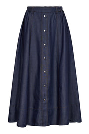 Titus Button Skirt 34160 | Dark Denim | Nederdel fra Co'couture