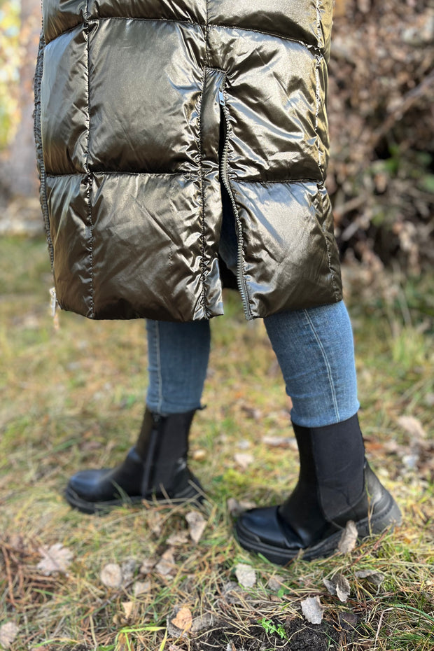 Nova Metallic Down Jacket | Forest Night | Jakke fra Mos Mosh