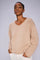 Bine LS V-neck Knit  | Sesame | Strik fra Mos Mosh