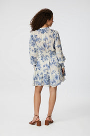 Roberta Flower Flow Dress | Light Blue | Kjole fra Neo Noir