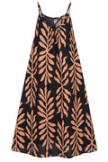 Lucane Print strap dress | Black – nedsat