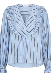 Ivana Smock Frill Blouse 35396 | Pale Blue | Skjorte fra Co'couture