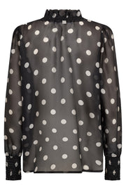Drew Dot Shirt 35407 | black offwhite | Skjorte fra Co'couture