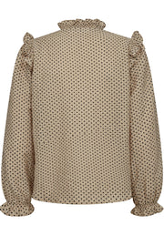 Chess Dot Shirt 35425 | Khaki | Skjorte fra Co'couture