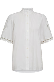 Kellise Embroidery SS Shirt | Top fra Co'couture