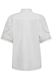 Kellise Embroidery SS Shirt | Top fra Co'couture