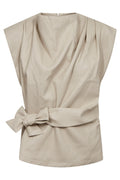 Gitt Pleat Top 35958 | Bone | Top fra Co'couture