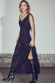 Lurex Mazza Maxi Dress 36197 | Black | Kjole fra Co'couture