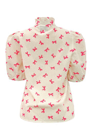 Ianna Ss Blouse | Check Bow | Bluse fra Liberté