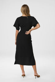 Miloine Drape Dress | Black | Kjole fra Neo Noir