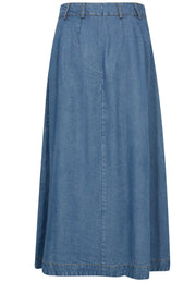 Anya Denim Pleat Skirt 34181 | Denim blue | Nederdel fra Co'couture