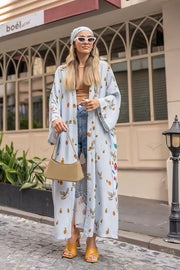 Tiki Bloom | Blue | Kimono fra Statebird