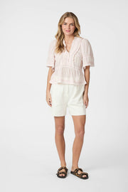 Evienne S Voile Top | Light Pink | Bluse fra Neo Noir
