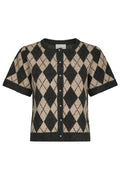 Allestar Check Knit Cardigan | Beige | Strik fra Neo Noir