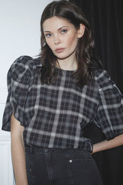 Sally Check SS Blouse 35881 | Black | Top fra Co'couture