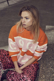 Row Logo Knit | Orange | Strik fra Co'couture
