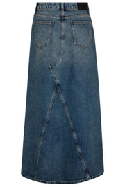 Darin Long Slit Skirt 34148 | Denim blue | Nederdel fra Co'couture