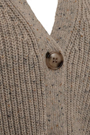 Logan Cardigan 204664 | Simply Taupe Mel. | Cardigan fra Freequent