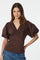 Irina Poplin Blouse | Dark Brown | Bluse fra Neo Noir