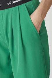 Amina Logo Pant 31143 | Green | Bukser fra Co'couture