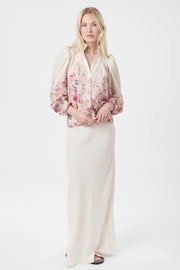 Calloma Flower Print Blouse | Ivory | Bluse fra Neo Noir