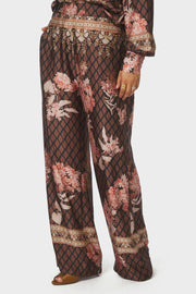 Lunet Botanical Border Pants | Black | Bukser fra Neo Noir