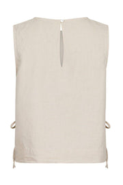 Svetlana Linen Top | Sand | Bluse fra Neo Noir