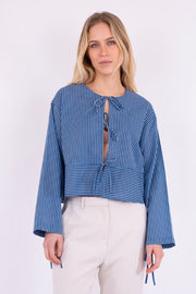 Wanda Stripe Shirt | Blue | Skjorte fra Neo Noir