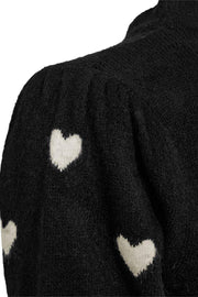 Faith Pullover 206655 | Schwarz W. Moonbeam Melange | Strickjacke von Freequent