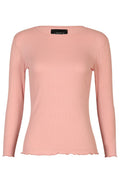 Natalia Ls Round Neck  Blouse | Dusty Rose Solid
