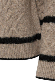 Hiro Pullover 206745 | Desert Taupe Mel. W. Black | Strik fra Freequent