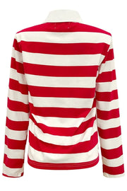 Polo Ls Shirt | Red White Stripe |  fra Liberté