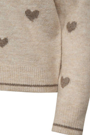 Faith Pullover 206655 | Moonbeam Mel W Desert T Mel | Cardigan fra Freequent