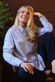 Sara Ls Shirt | Blue Diamond Stripe | Bluse fra Liberté