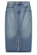 Mella Denim Skirt | Blue | Nederdel fra Mos Mosh – nedsat