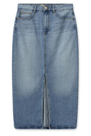 Mella Denim Skirt | Blue | Nederdel fra Mos Mosh