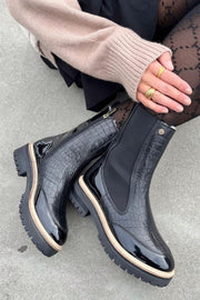 New Fall 23 Croco | BLACK PATENT | Støvler fra Copenhagen Shoes