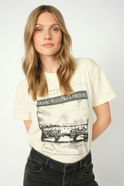Ansie O-SS Tee | Ecru | T-shirt fra Mos Mosh