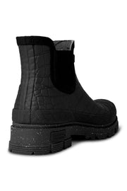 Liv Croco Waterproof WL764 |  Black | Rubber Boots fra Woden