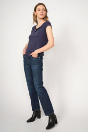 Troy Tee SS | Navy | Basis t-shirt fra Mos Mosh